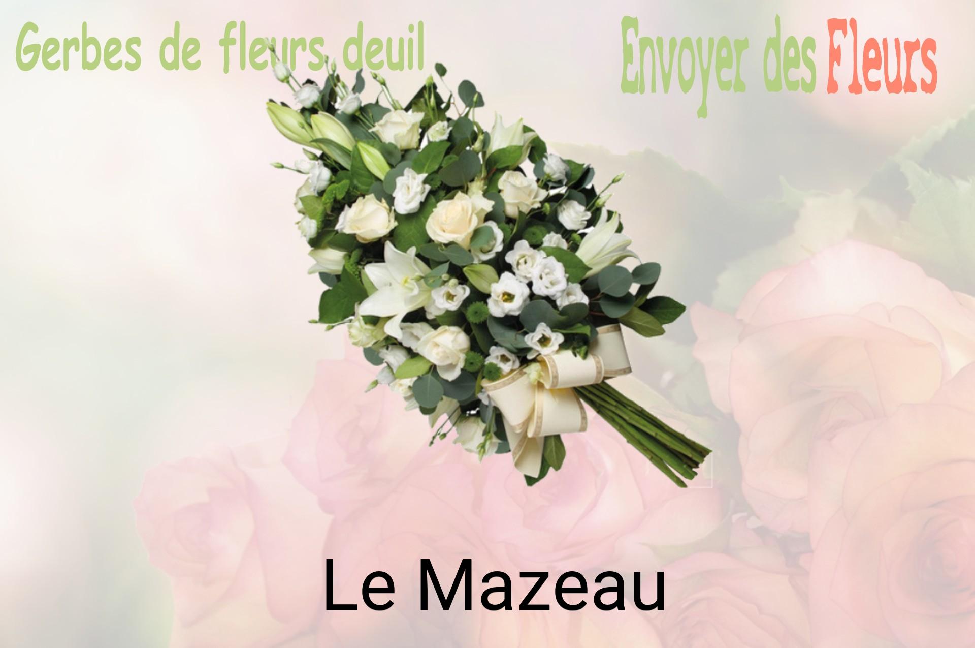 Gerbe de fleurs de deuil livrée à Le Mazeau
